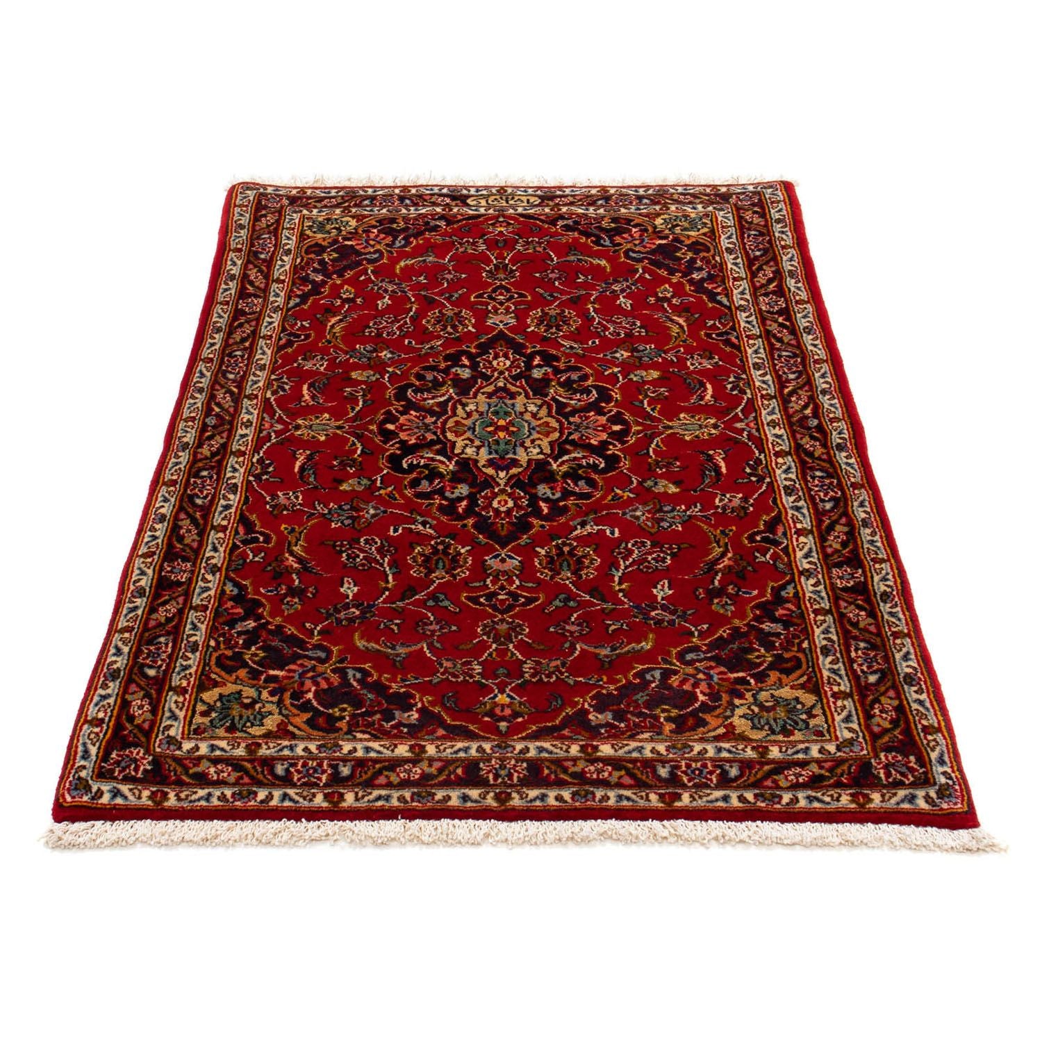 Alfombra persa - Keshan - 118 x 78 cm - rojo