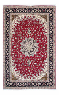 Alfombra Persa - Tabriz - Real - 318 x 205 cm - rojo oscuro