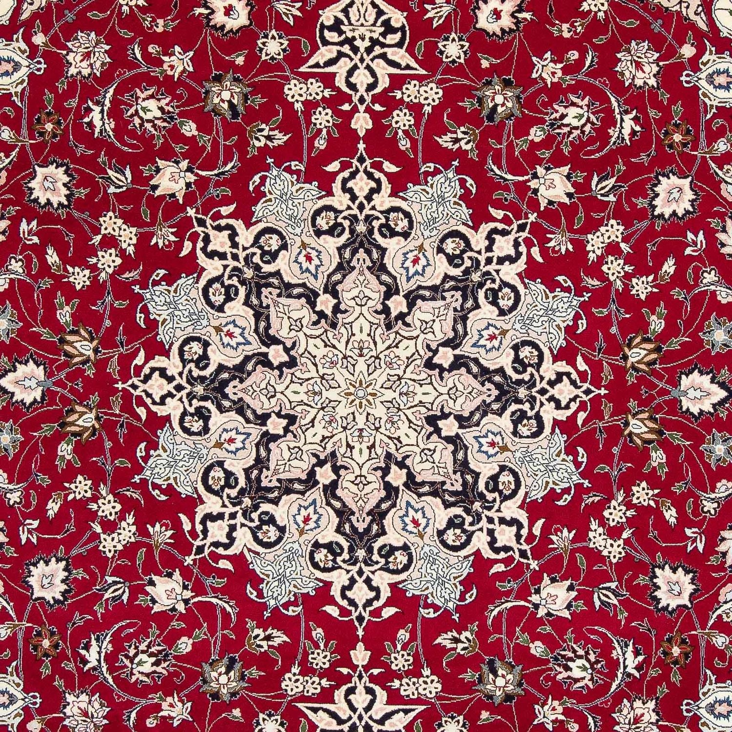 Alfombra Persa - Tabriz - Real - 318 x 205 cm - rojo oscuro