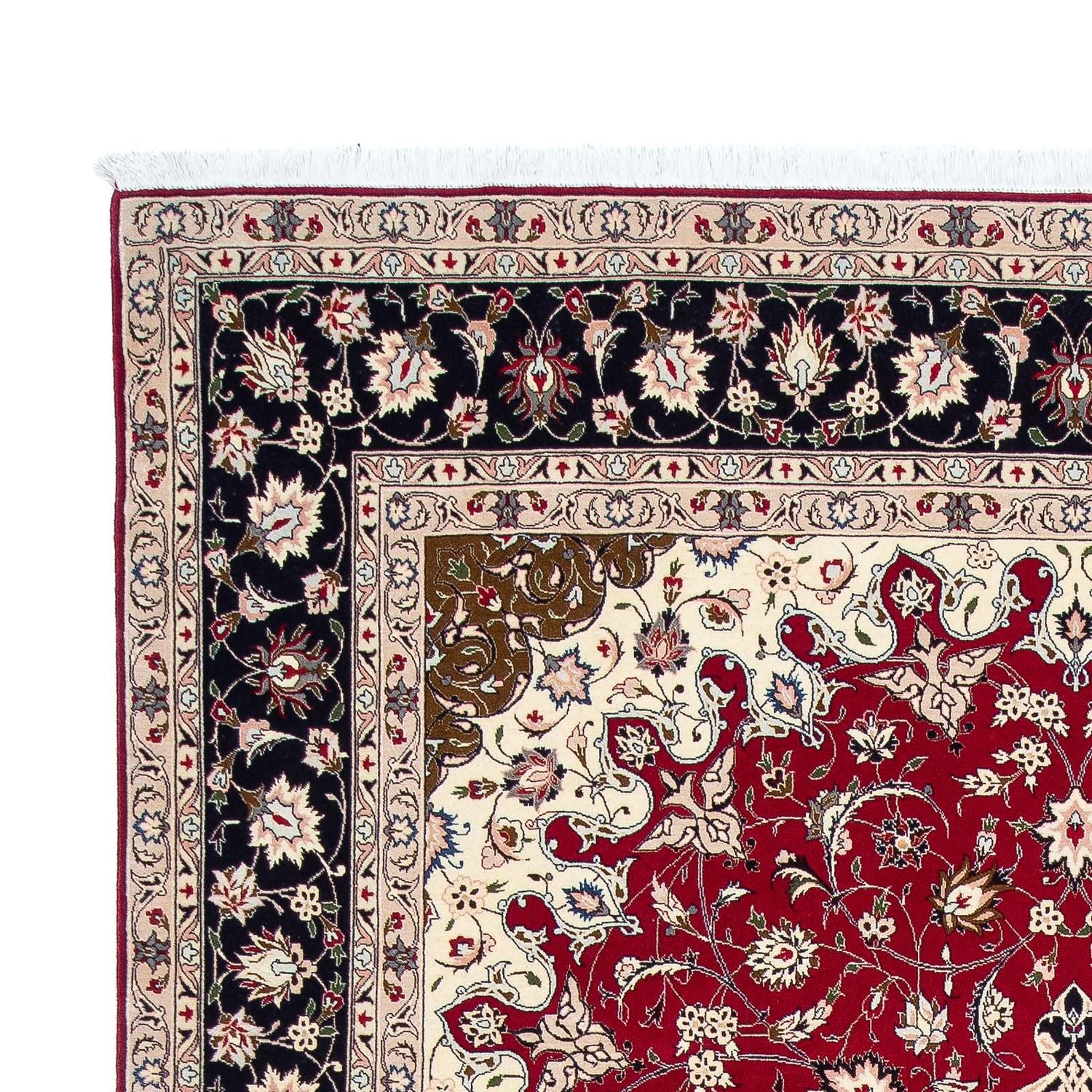 Alfombra Persa - Tabriz - Real - 318 x 205 cm - rojo oscuro