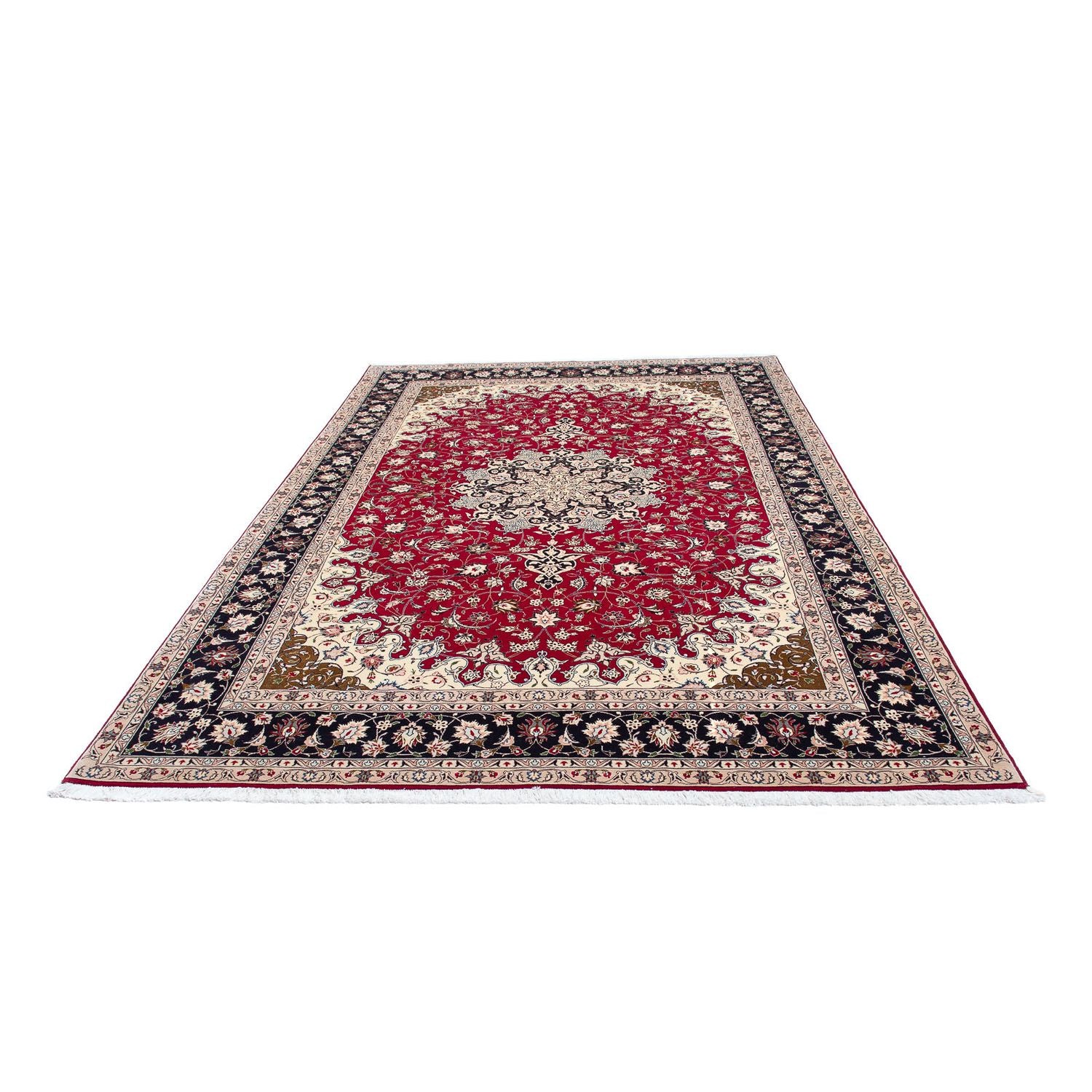 Alfombra Persa - Tabriz - Real - 318 x 205 cm - rojo oscuro