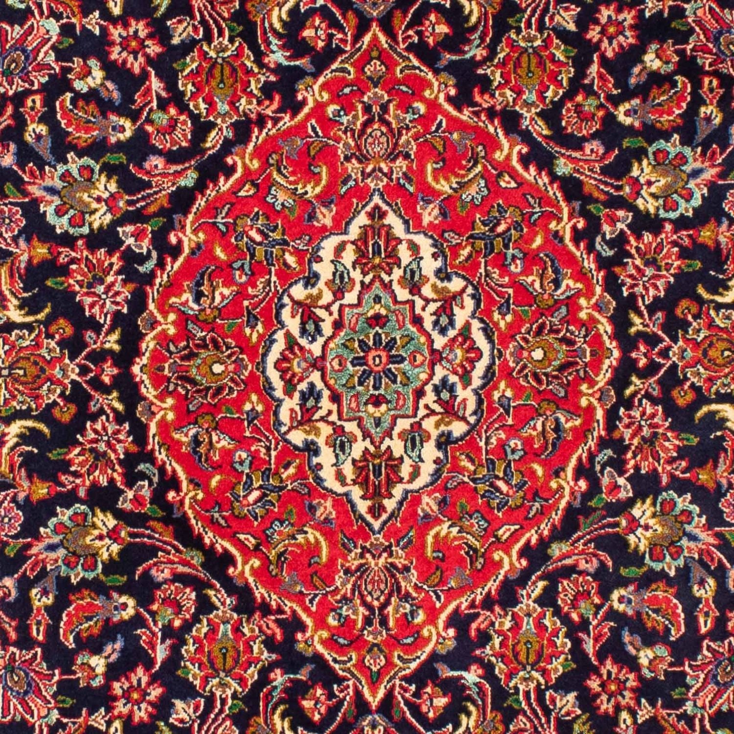 Alfombra persa - Keshan - 220 x 144 cm - rojo