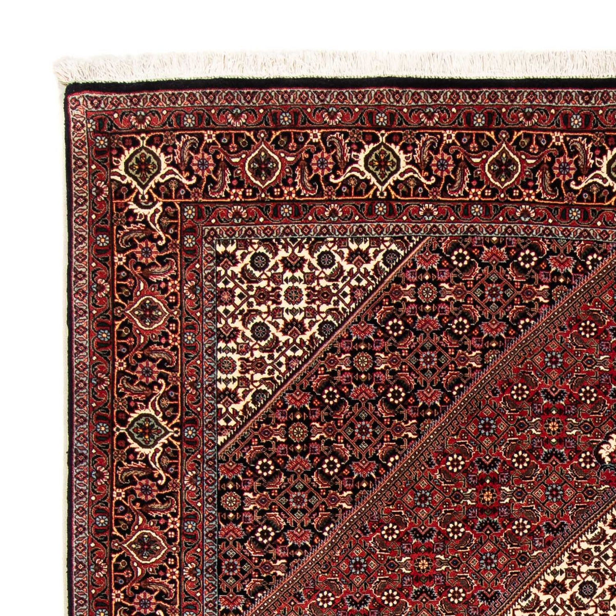 Alfombra persa - Bidjar - 238 x 175 cm - rojo oscuro