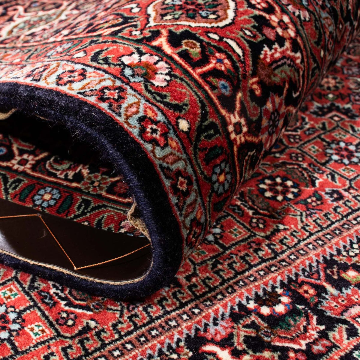 Alfombra persa - Bidjar - 238 x 175 cm - rojo oscuro