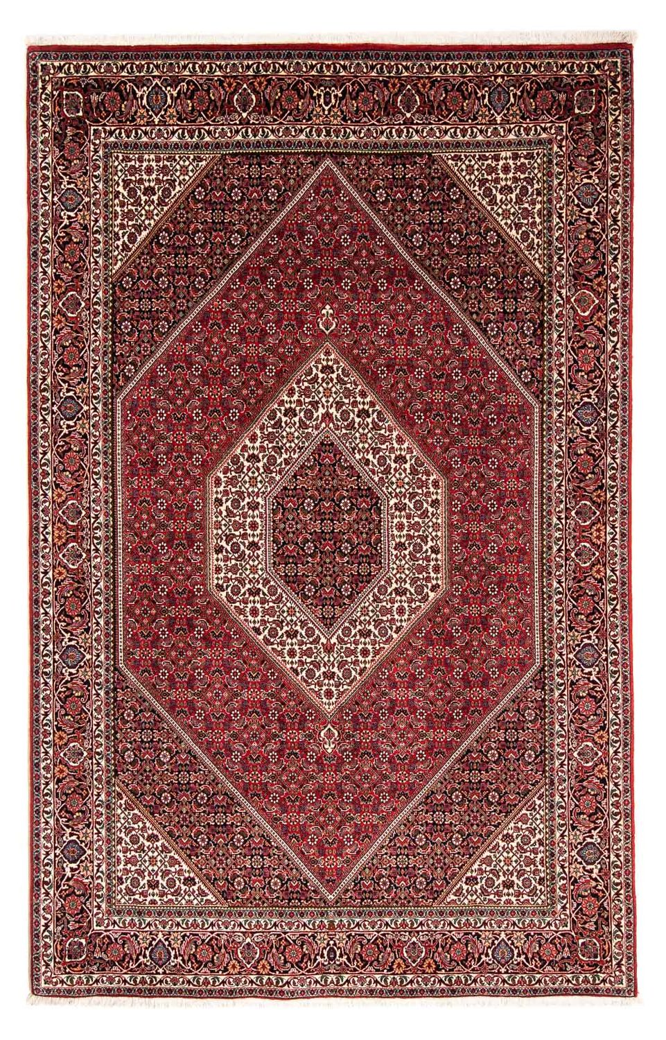 Alfombra persa - Bidjar - 246 x 170 cm - rojo oscuro