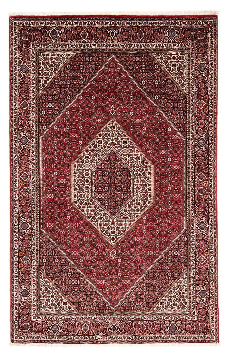 Alfombra persa - Bidjar - 246 x 170 cm - rojo oscuro