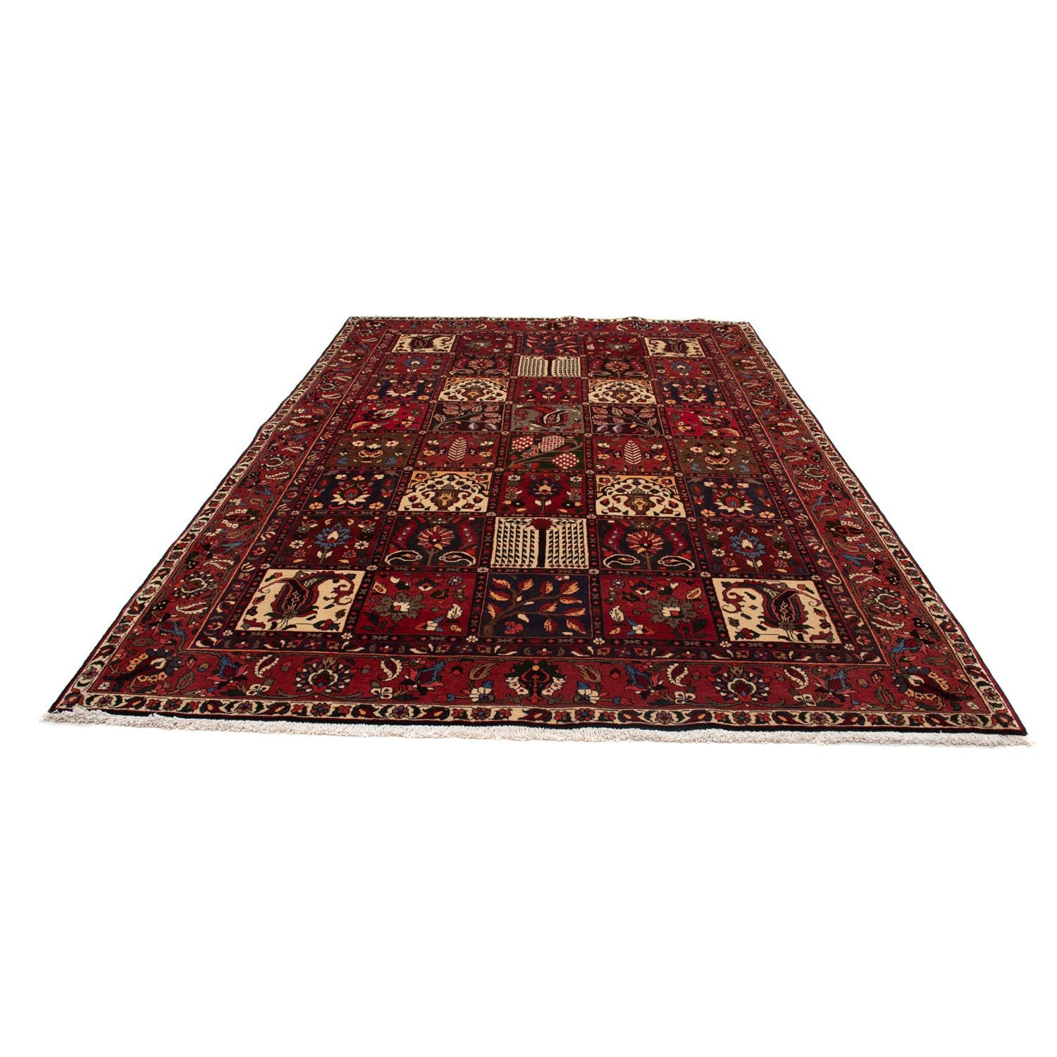 Alfombra persa - Nómada - 310 x 210 cm - rojo oscuro