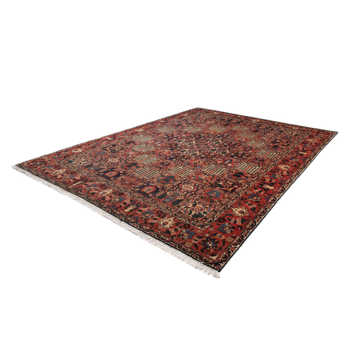 Alfombra persa - Nómada - 360 x 257 cm - rojo oscuro