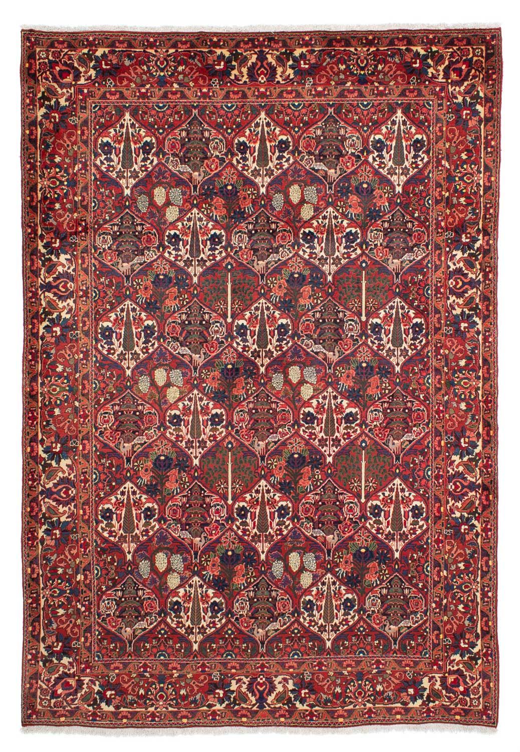 Alfombra persa - Nómada - 323 x 210 cm - rojo oscuro