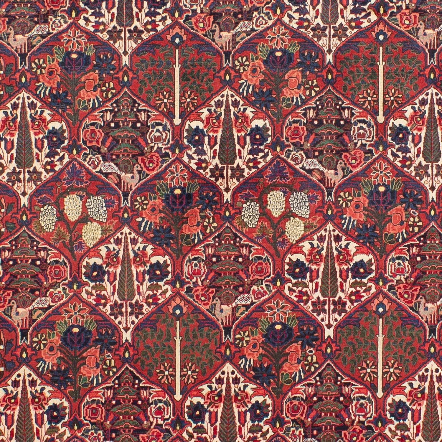 Alfombra persa - Nómada - 323 x 210 cm - rojo oscuro