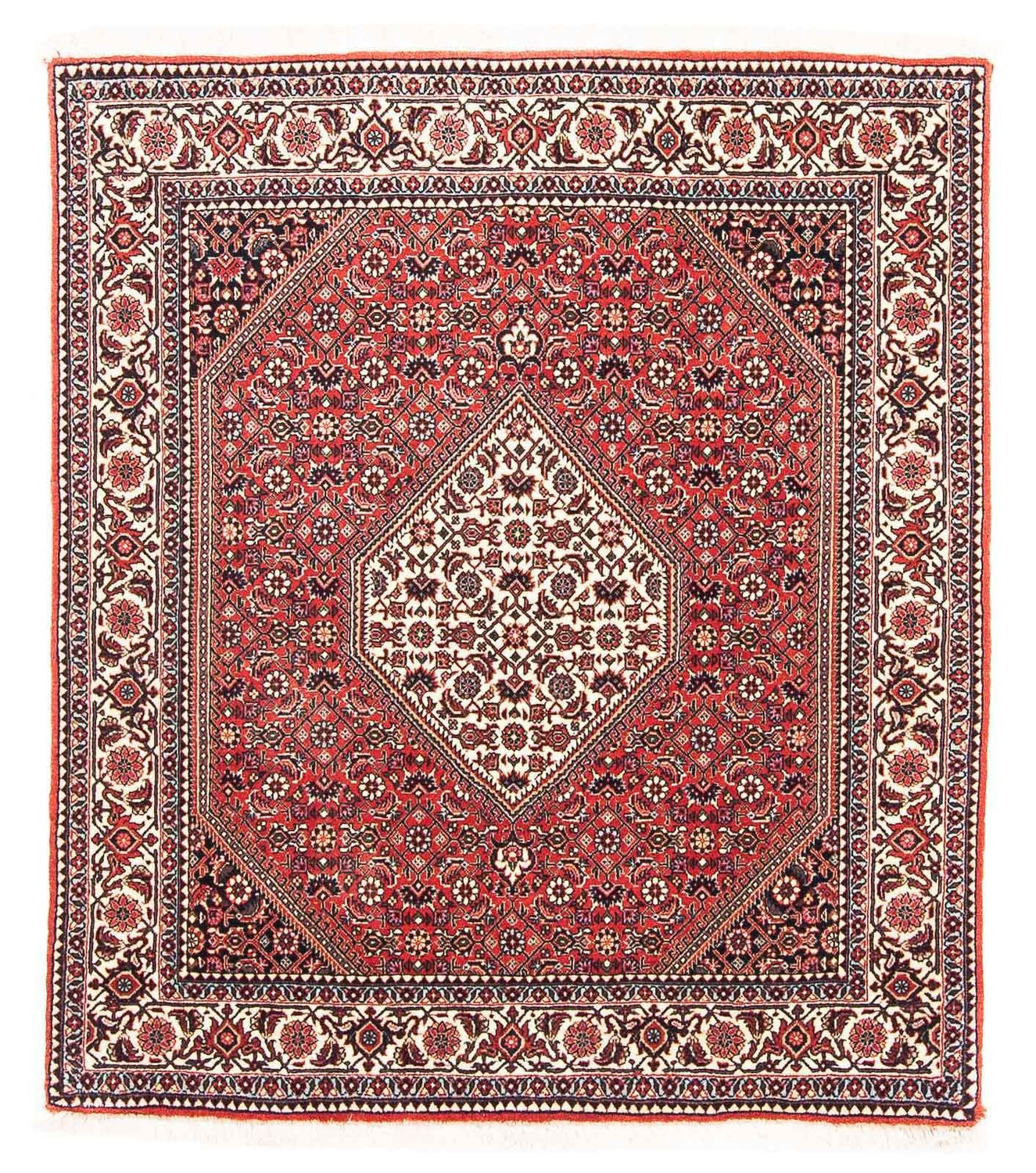 Alfombra persa - Bidjar cuadrado  - 112 x 100 cm - rojo