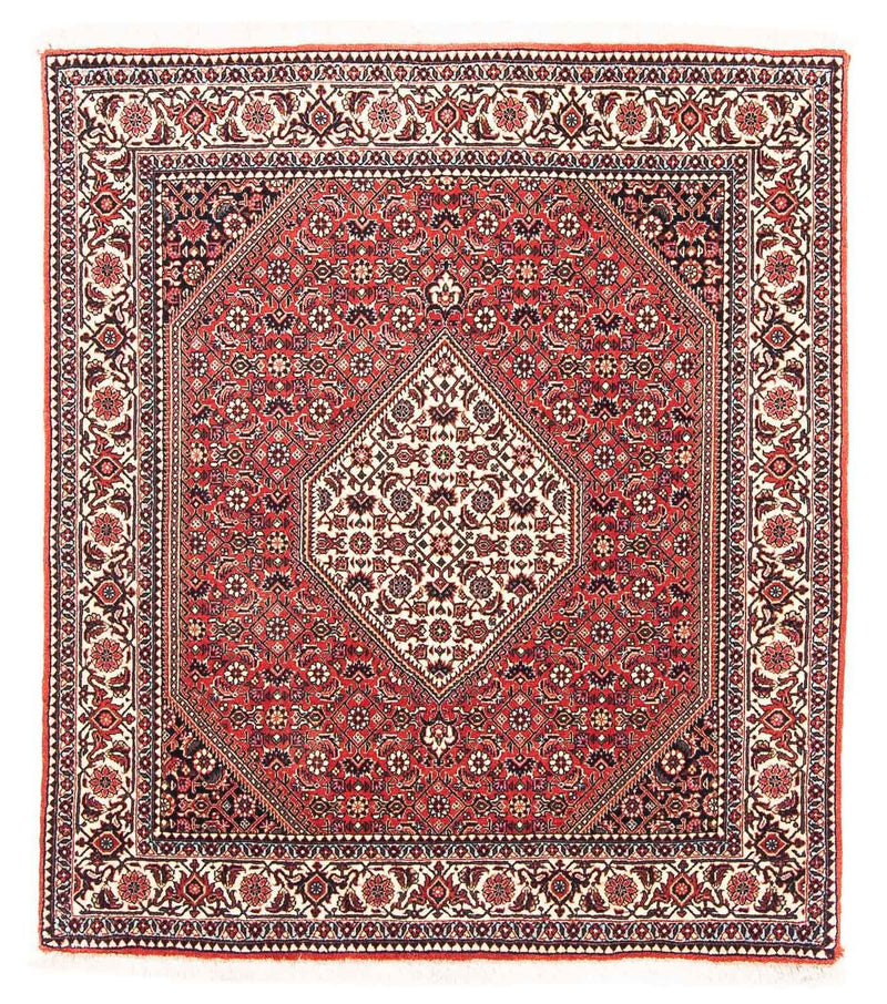 Alfombra persa - Bidjar cuadrado  - 112 x 100 cm - rojo