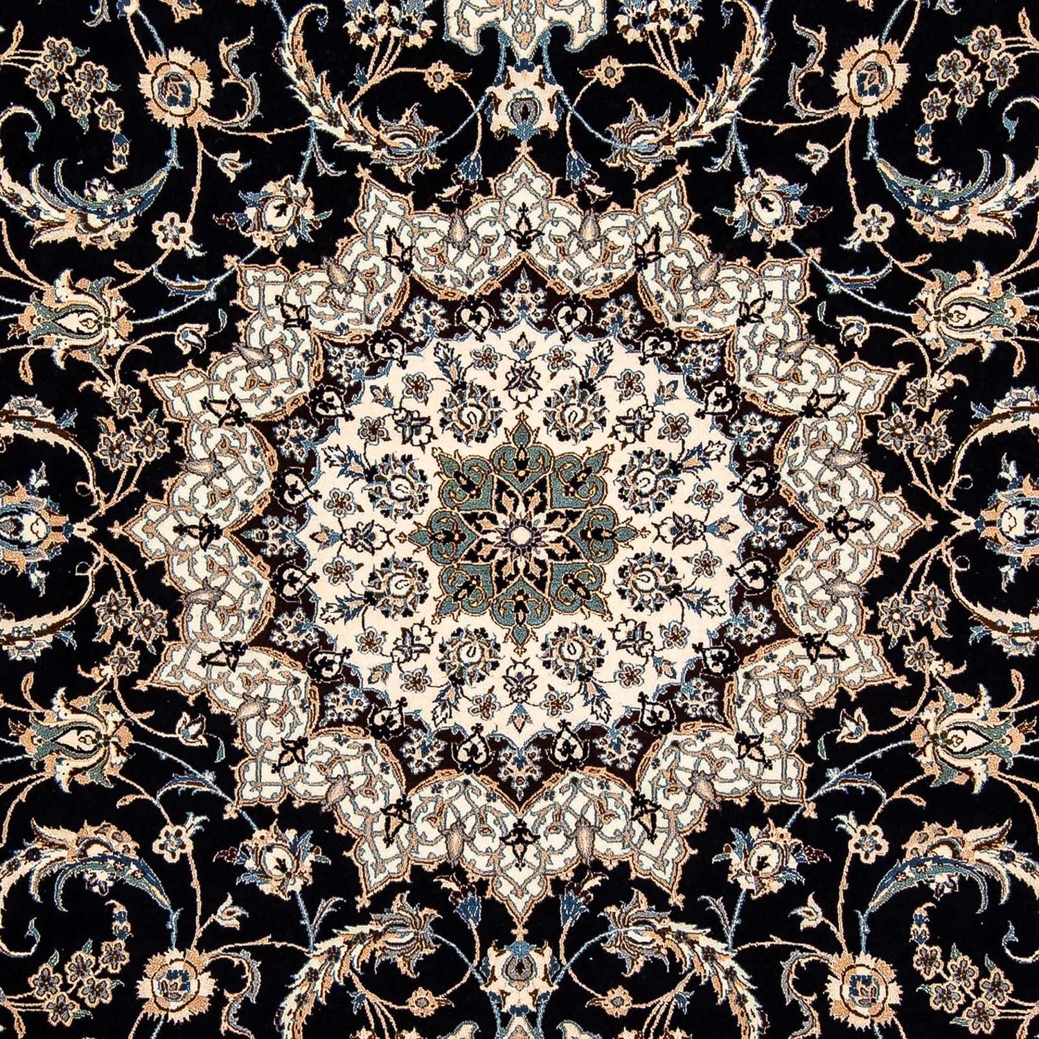Alfombra Persa - Nain - Prima - 296 x 200 cm - azul oscuro