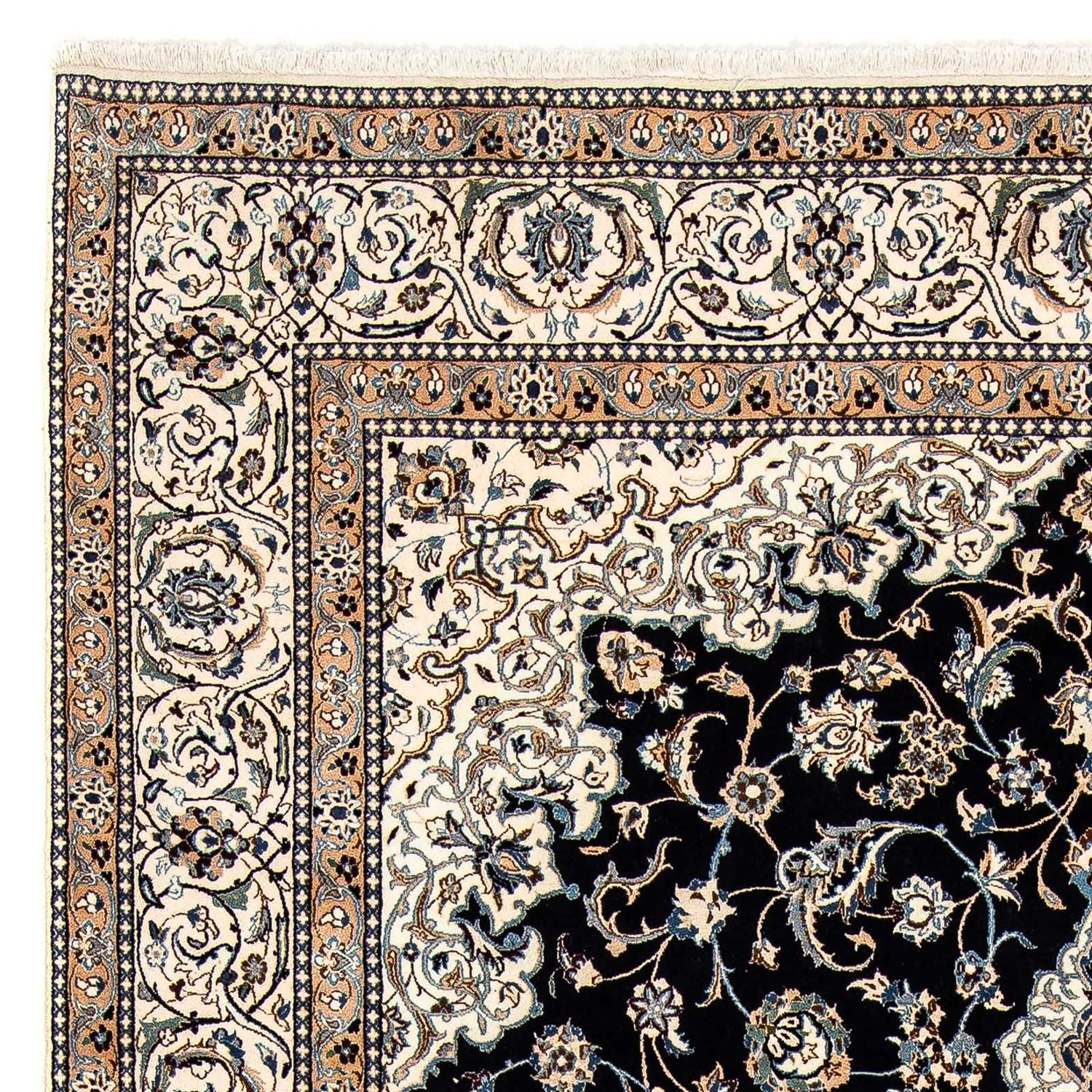 Alfombra Persa - Nain - Prima - 296 x 200 cm - azul oscuro