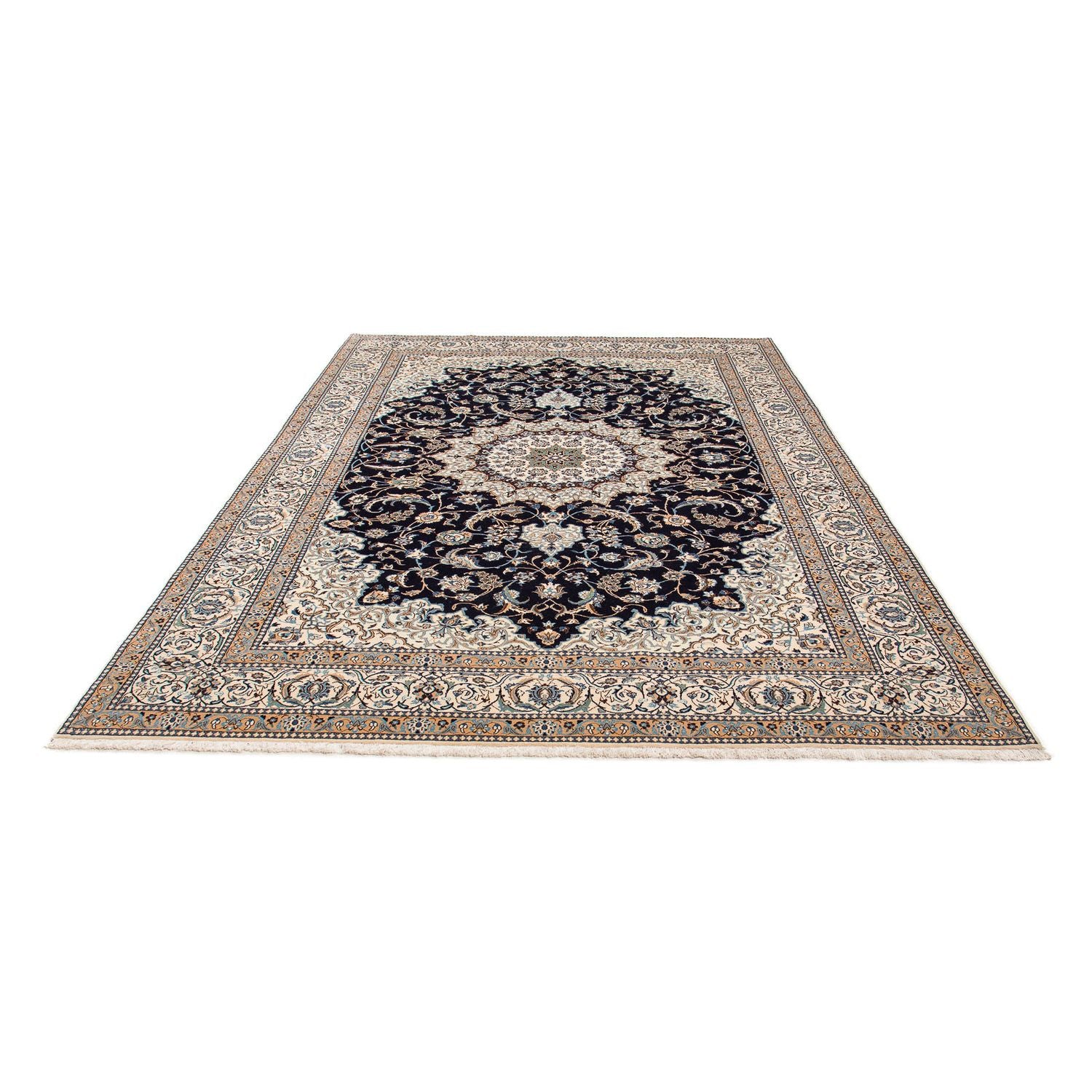 Alfombra Persa - Nain - Prima - 296 x 200 cm - azul oscuro