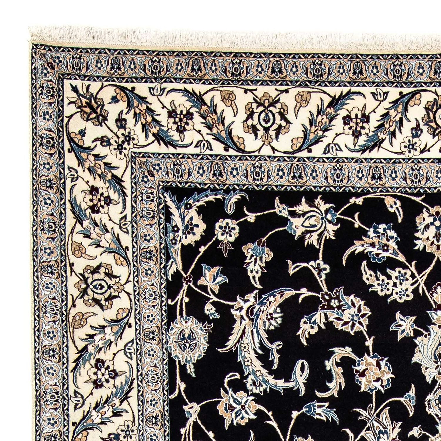 Alfombra Persa - Nain - Prima - 309 x 200 cm - azul oscuro