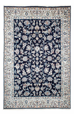 Alfombra Persa - Nain - Real - 228 x 155 cm - azul oscuro