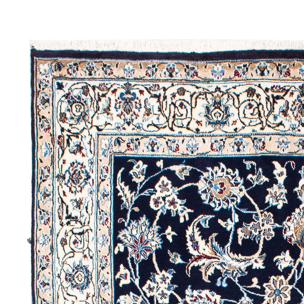 Alfombra Persa - Nain - Real - 228 x 155 cm - azul oscuro