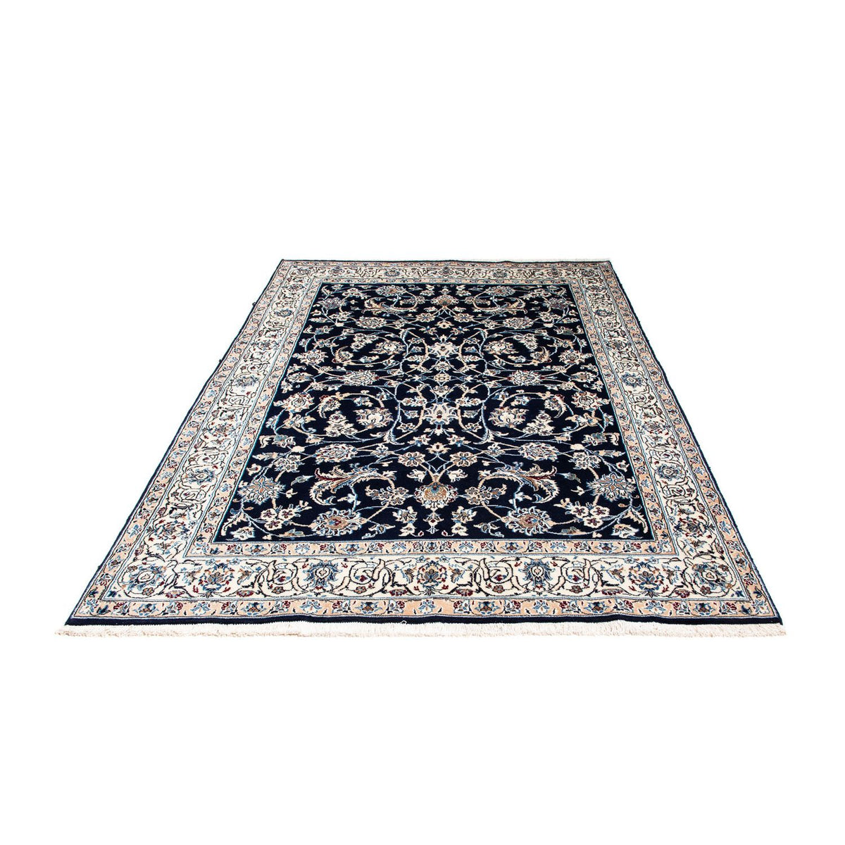 Alfombra Persa - Nain - Real - 228 x 155 cm - azul oscuro