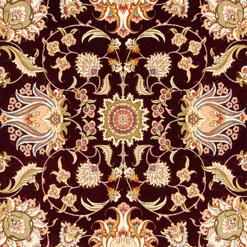 Alfombra Persa - Tabriz - Real - 314 x 203 cm - rojo oscuro