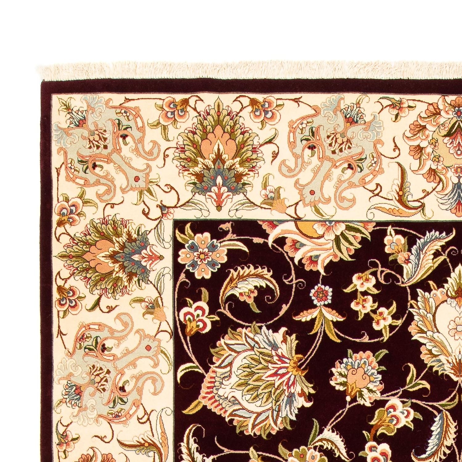 Alfombra Persa - Tabriz - Real - 314 x 203 cm - rojo oscuro