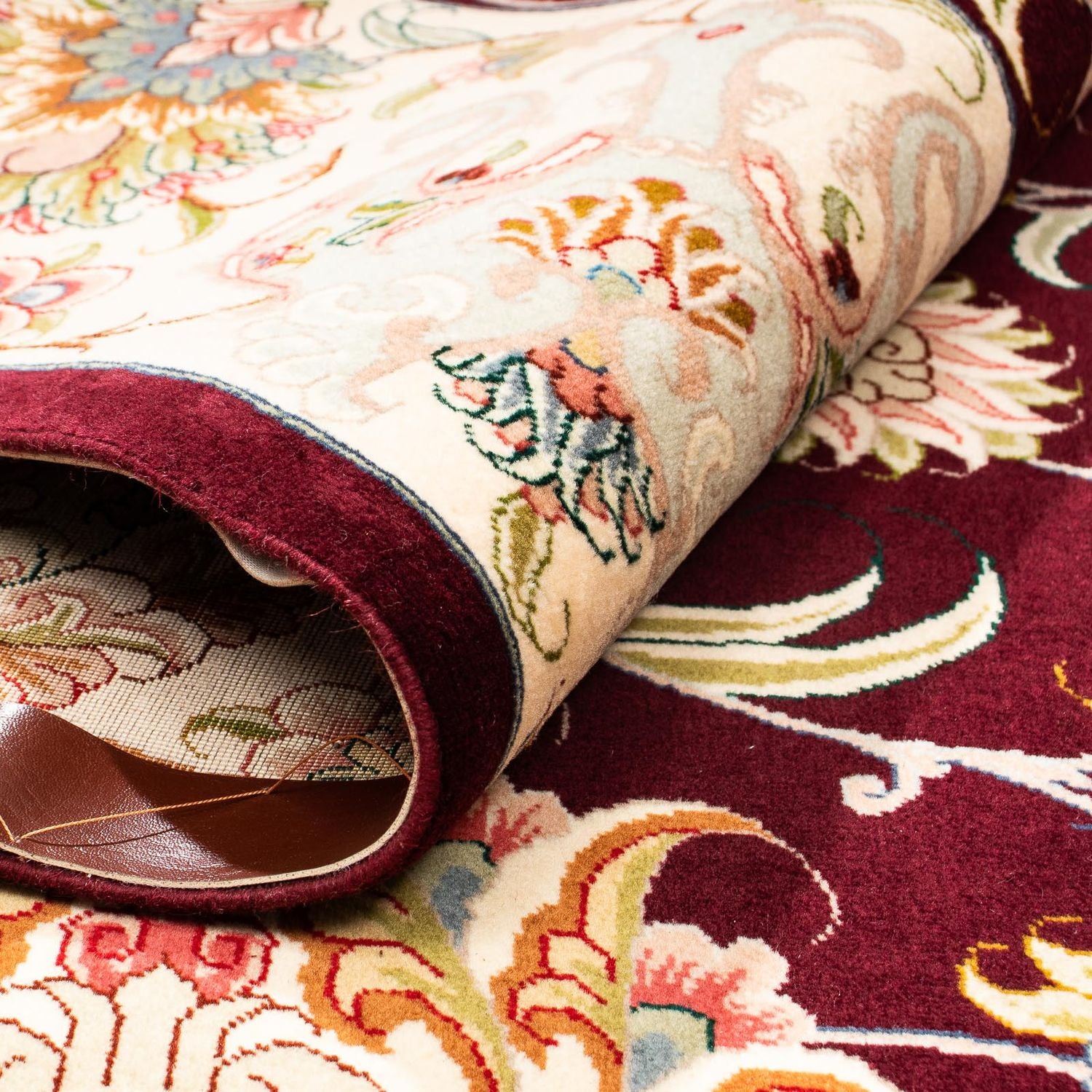 Alfombra Persa - Tabriz - Real - 314 x 203 cm - rojo oscuro