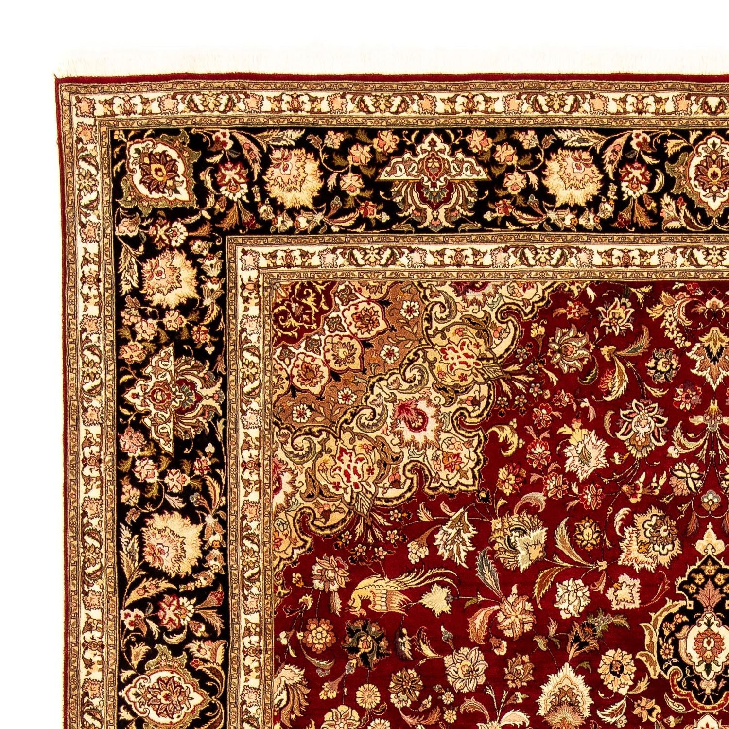 Alfombra Persa - Tabriz - Real - 364 x 247 cm - rojo oscuro
