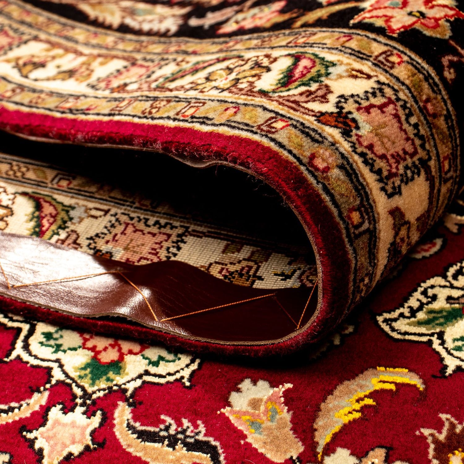 Alfombra Persa - Tabriz - Real - 364 x 247 cm - rojo oscuro