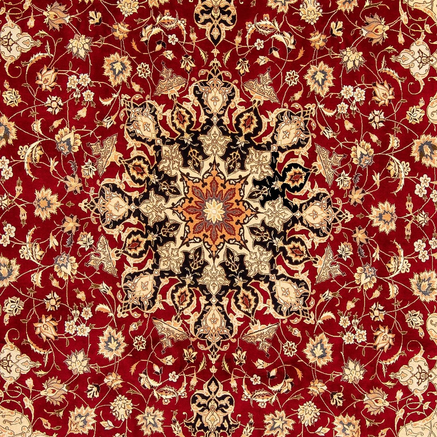 Alfombra Persa - Tabriz - Real - 343 x 255 cm - rojo oscuro