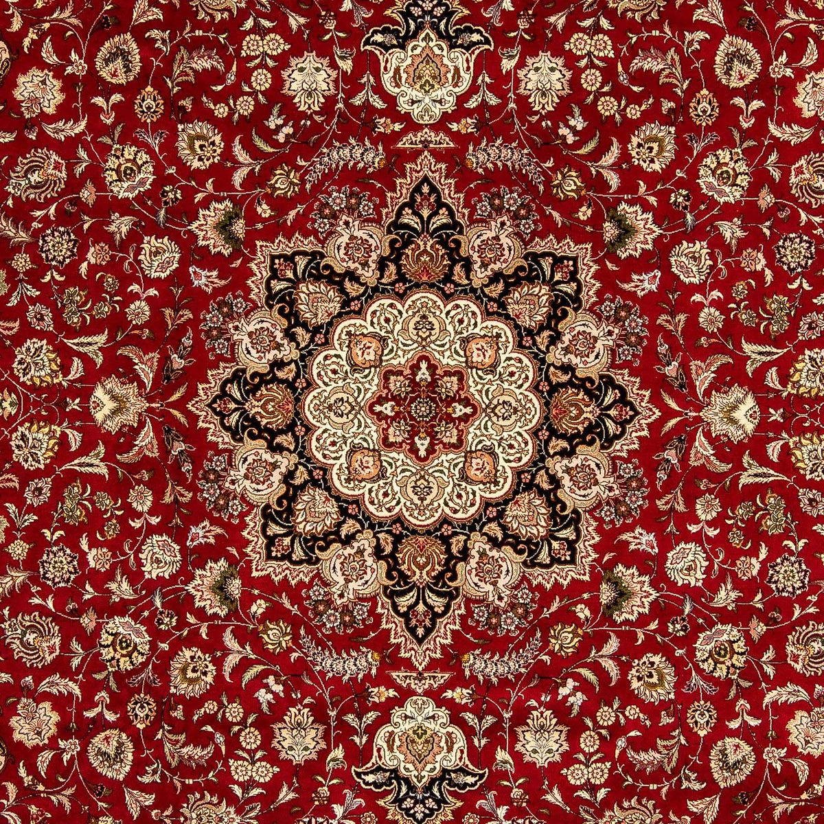 Alfombra Persa - Tabriz - Real - 352 x 252 cm - rojo oscuro