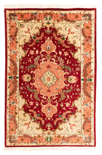 Alfombra Persa - Tabriz - Real - 113 x 78 cm - rojo