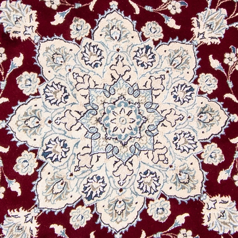 Alfombra persa - Nain redondo  - 245 x 245 cm - rojo oscuro