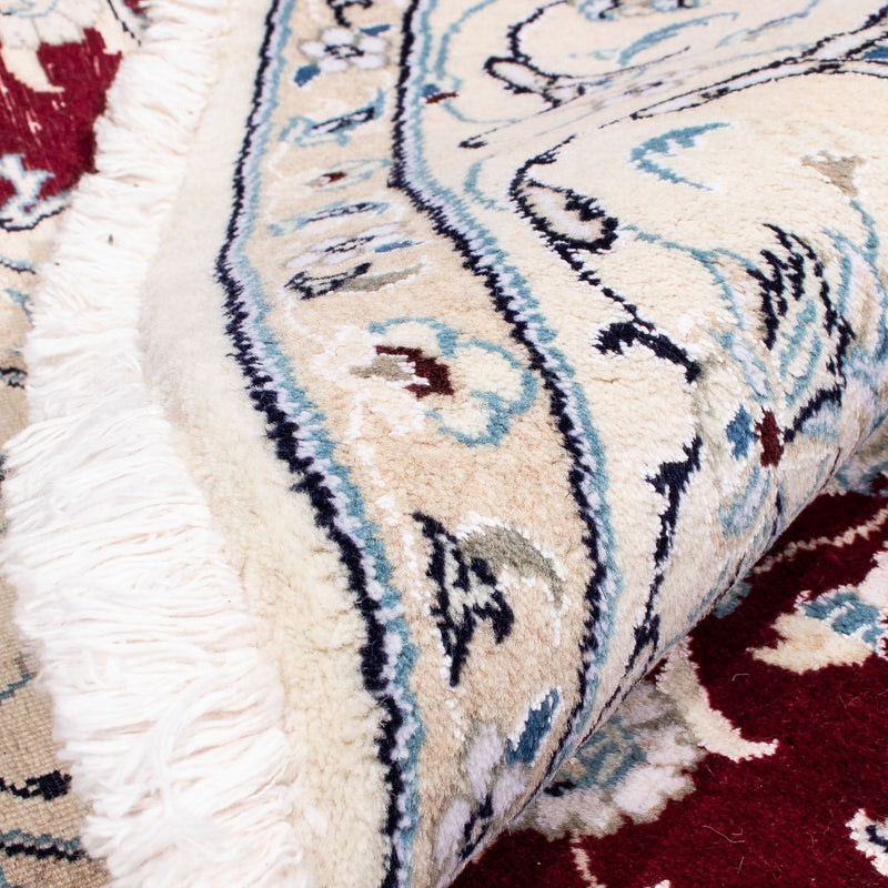 Alfombra persa - Nain redondo  - 245 x 245 cm - rojo oscuro