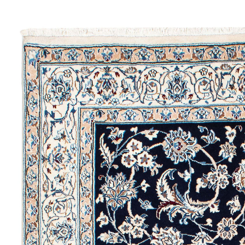 Alfombra Persa - Nain - Real - 231 x 155 cm - azul oscuro