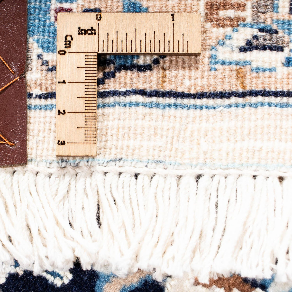 Alfombra Persa - Nain - Real - 231 x 155 cm - azul oscuro