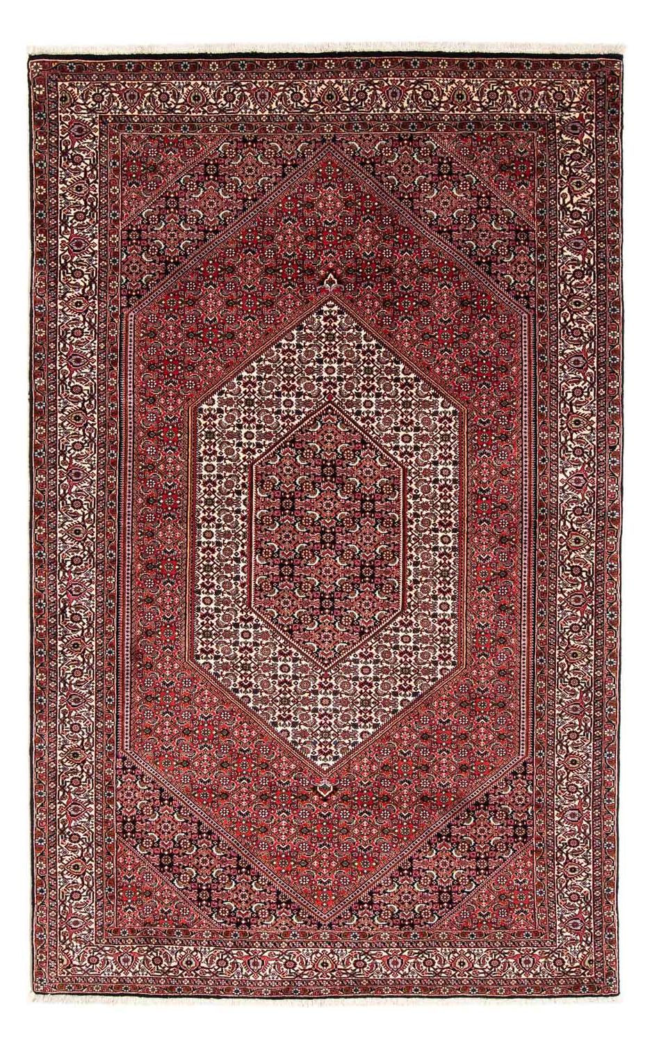 Alfombra persa - Bidjar - 255 x 153 cm - rojo oscuro