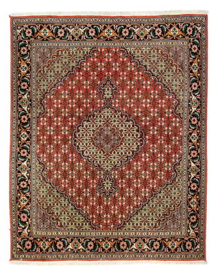 Alfombra persa - Tabriz - 191 x 154 cm - rojo oscuro