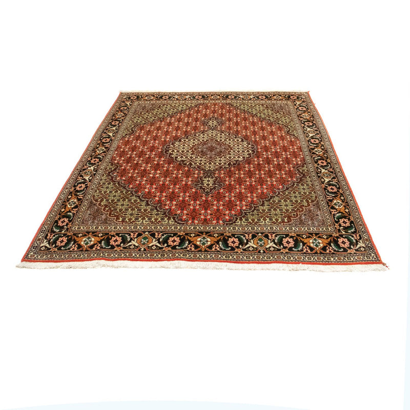 Alfombra persa - Tabriz - 191 x 154 cm - rojo oscuro