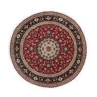Alfombra Persa - Tabriz - Real redondo  - 245 x 245 cm - rojo oscuro