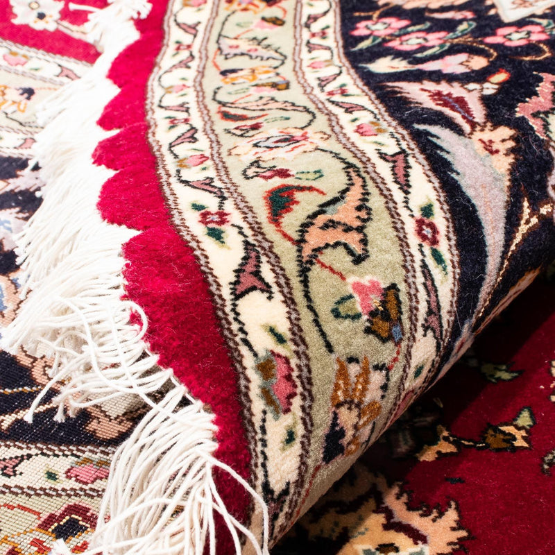 Alfombra Persa - Tabriz - Real redondo  - 245 x 245 cm - rojo oscuro