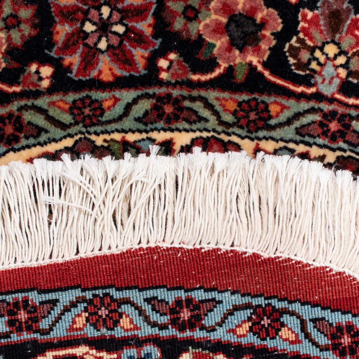 Alfombra persa - Bidjar redondo  - 100 x 100 cm - rojo oscuro