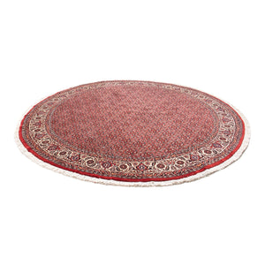 Alfombra persa - Bidjar redondo  - 255 x 255 cm - rojo oscuro