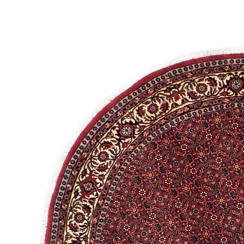 Alfombra persa - Bidjar redondo  - 155 x 155 cm - rojo oscuro