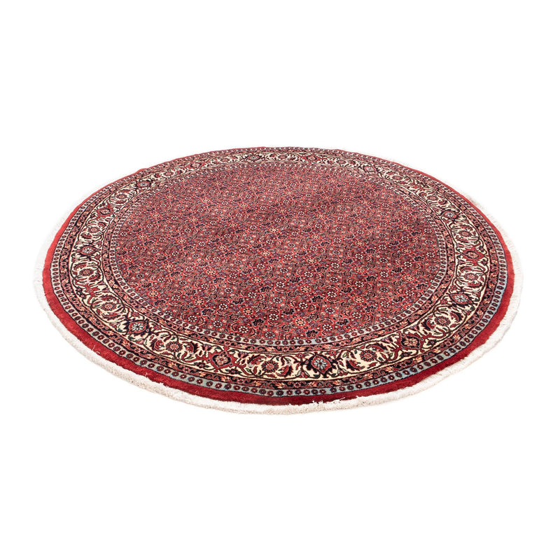 Alfombra persa - Bidjar redondo  - 155 x 155 cm - rojo oscuro
