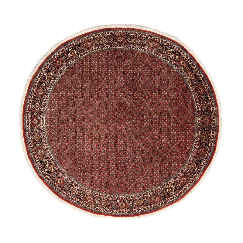Alfombra persa - Bidjar redondo  - 250 x 250 cm - rojo oscuro