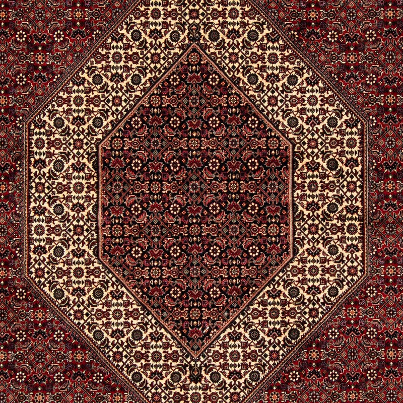 Alfombra persa - Bidjar - 254 x 205 cm - rojo oscuro