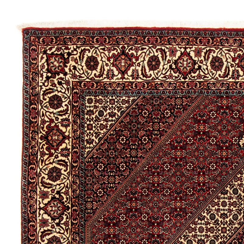 Alfombra persa - Bidjar - 254 x 205 cm - rojo oscuro
