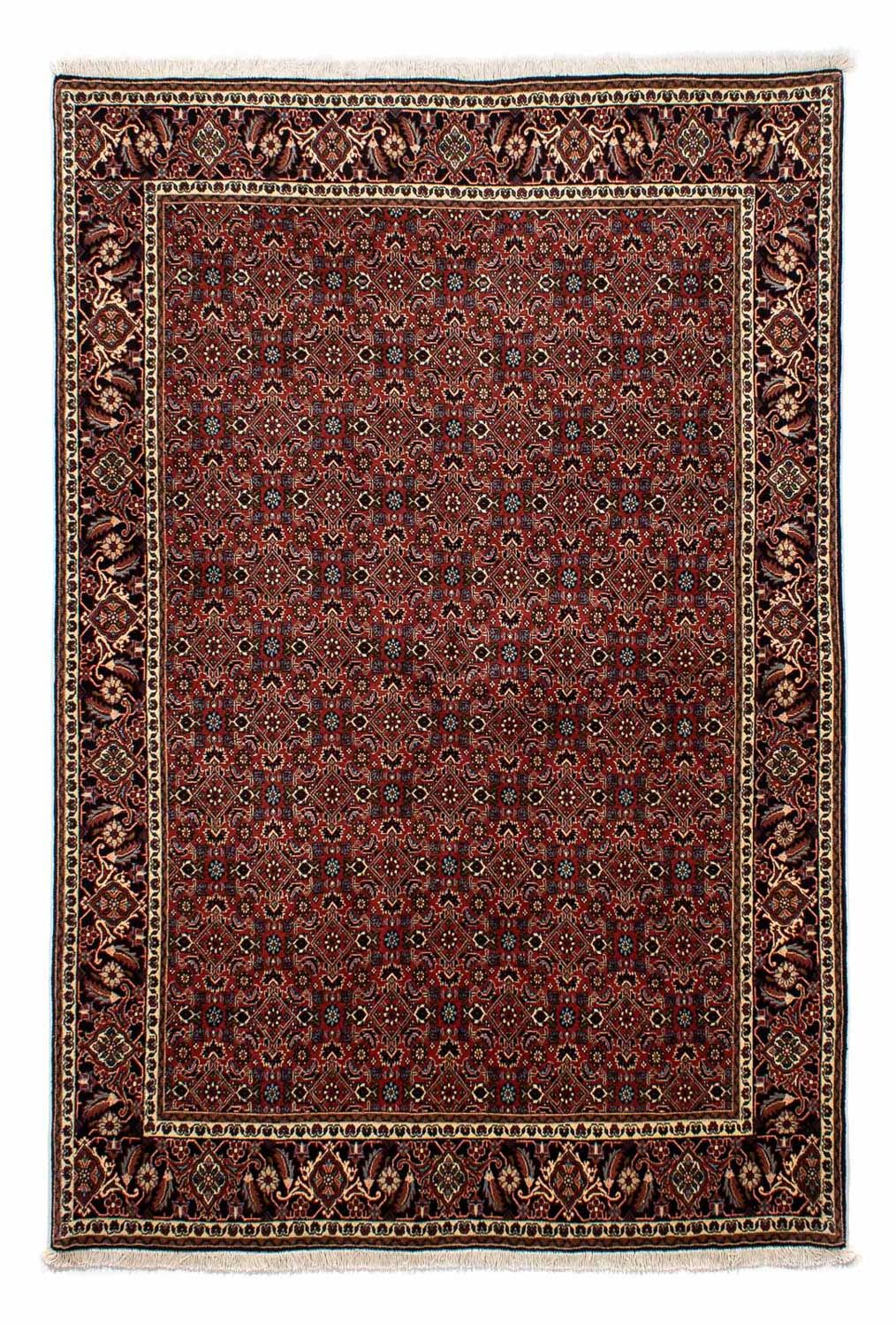 Alfombra persa - Bidjar - 246 x 172 cm - rojo oscuro