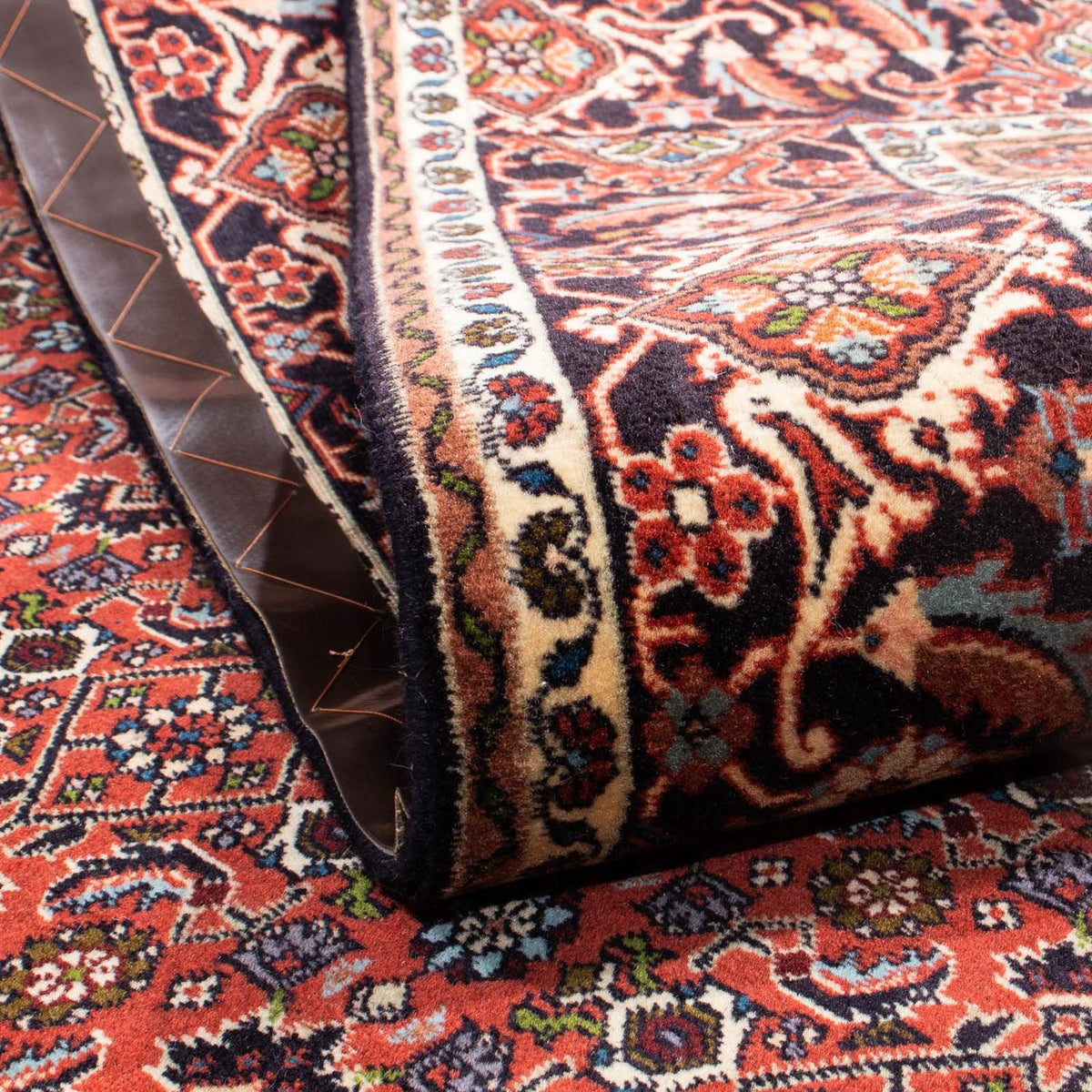 Alfombra persa - Bidjar - 246 x 172 cm - rojo oscuro