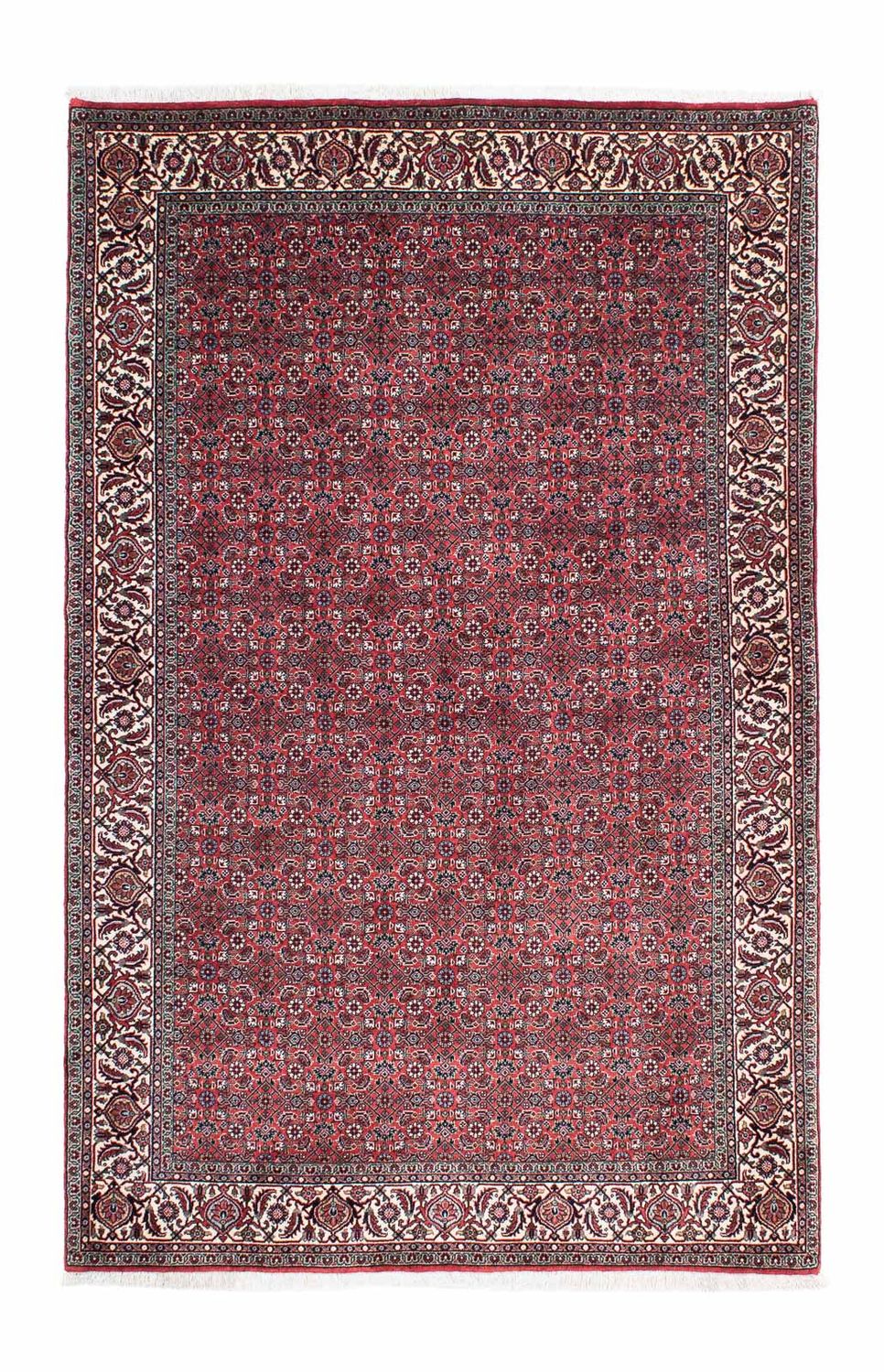 Alfombra persa - Bidjar - 204 x 129 cm - rojo claro